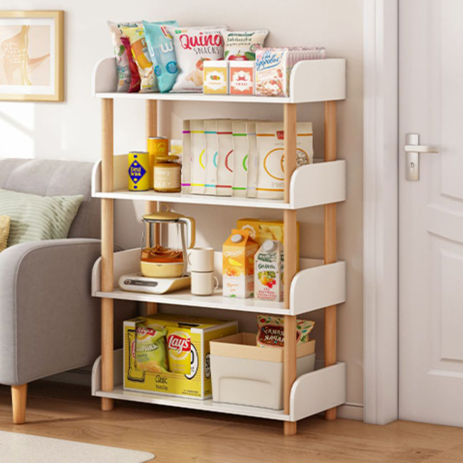 Modern Style Etagere Bookshelf Wooden Open Back Bookcase for Home