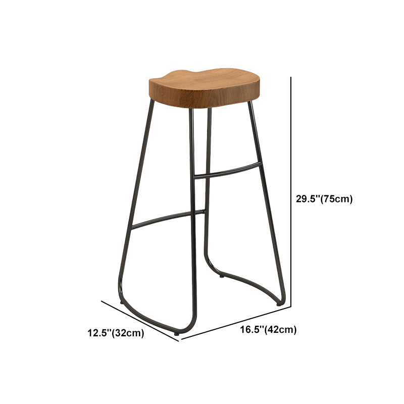 1/4 Pieces Industrial Rectangular Pub Table Set Wooden Counter Table with Backless Stools