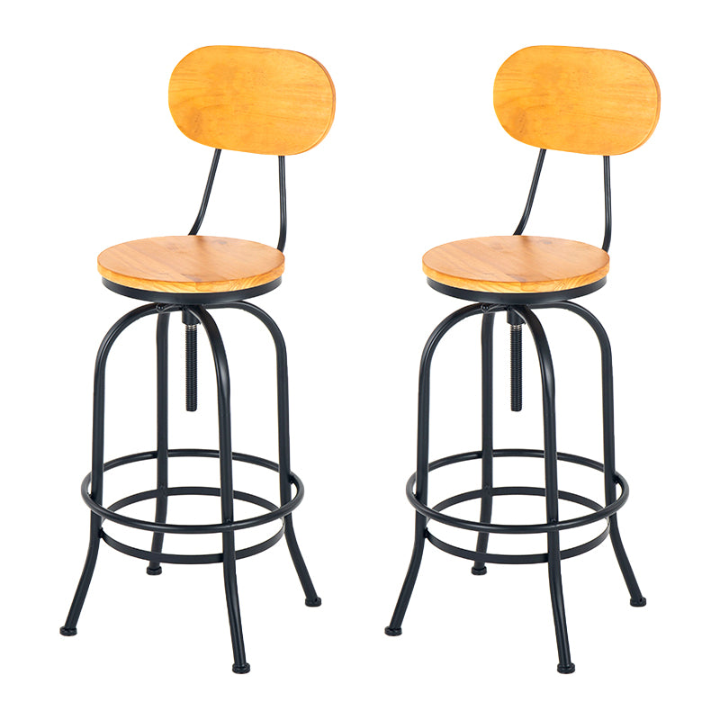 1/2/3 Pieces Industrial Solid Wood Bar Table Set Round Bistro Set