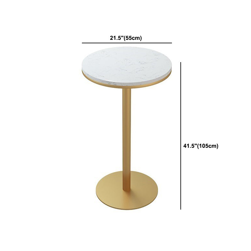 Glam 1/2/5 Pieces Round Bar Table Set Fixed Table Counter Set for Dining Room