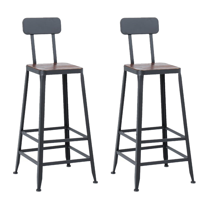 Industrial 1/2/3/5 Pieces Square Bar Table Set Solid Wood Bistro Set