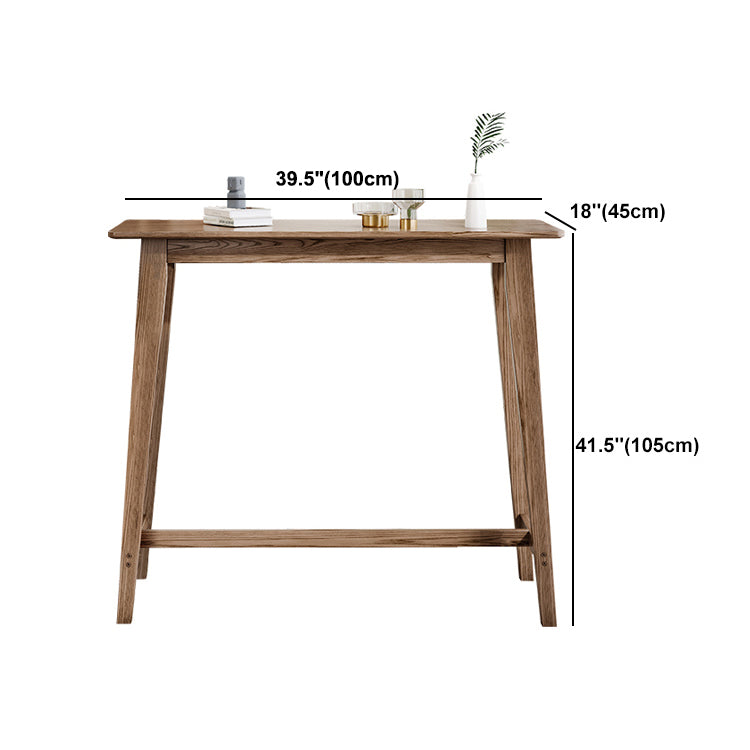 Modern 1/3 Pieces Rectangular Pub Table Set Wooden Counter Table for Dining Room