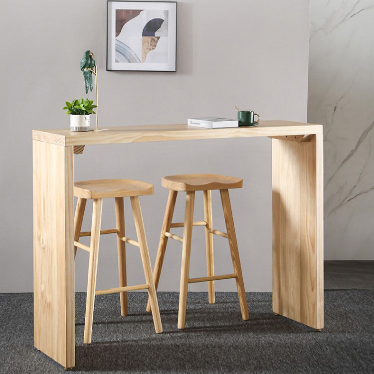 1/3/9 Pieces Industrial Rectangle Pub Table Set Wooden Counter Table with Backless Stools