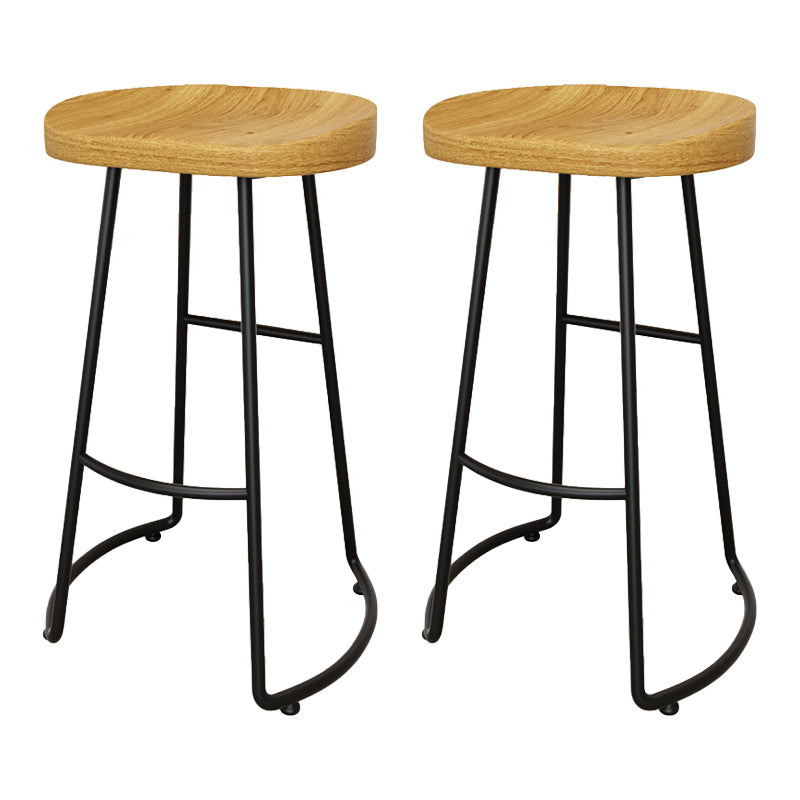 Modern 1/2/5 Pieces Rectangular Pub Table Set Wooden Counter Table with Backless Stools