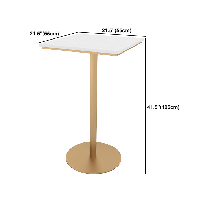 1/2/4 Pieces Glam Bar Table Set Rectangle Bistro Set with White Stone Top