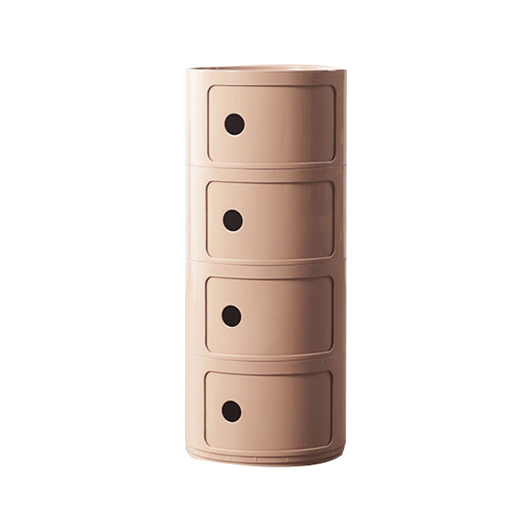 Plastic Nightstand Or End Table, Modern 2/3/4-Door Bedside Cabinet