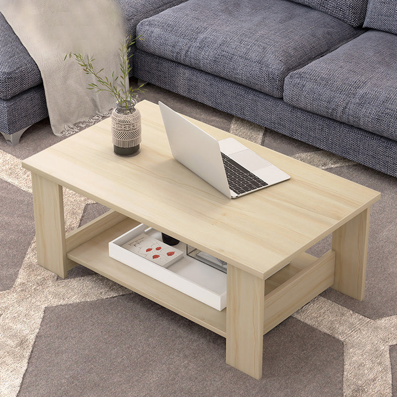 Rectangular Coffee Table Scandinavian Wood Four Legs Coffee Cocktail Table