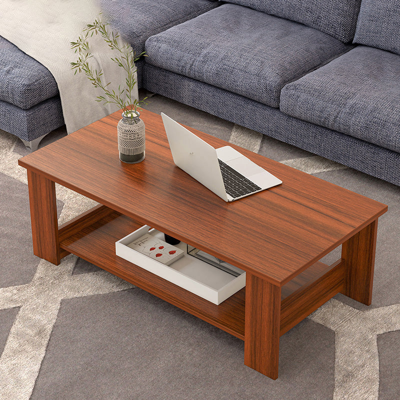 Rectangular Coffee Table Scandinavian Wood Four Legs Coffee Cocktail Table