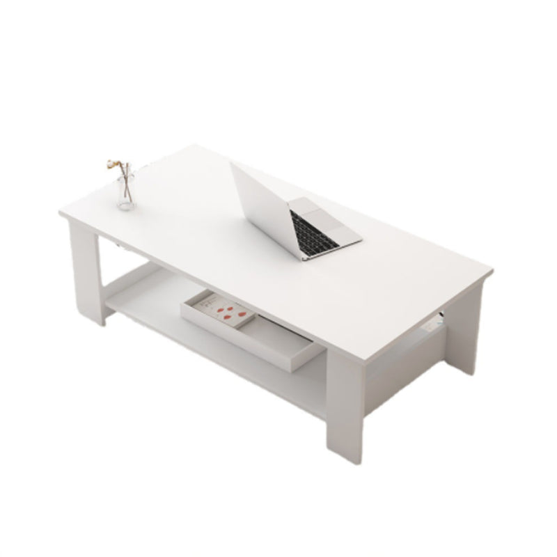 Rectangular Coffee Table Scandinavian Wood Four Legs Coffee Cocktail Table