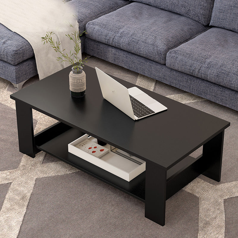 Rectangular Coffee Table Scandinavian Wood Four Legs Coffee Cocktail Table