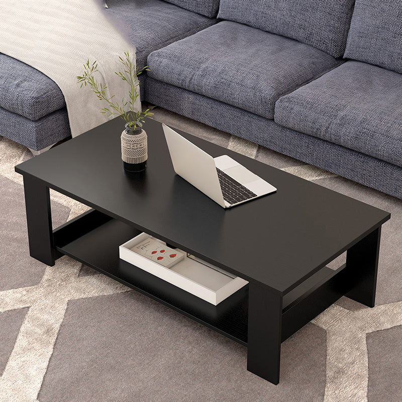 Rectangular Coffee Table Scandinavian Wood Four Legs Coffee Cocktail Table