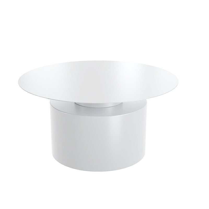 Modernism Black/White Pedestal 1 Coffee Table Round Metal Table