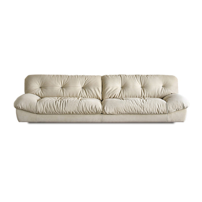 Modern White Tufted Sofa & Chaise 29.92" H Velvet Armless Sofa