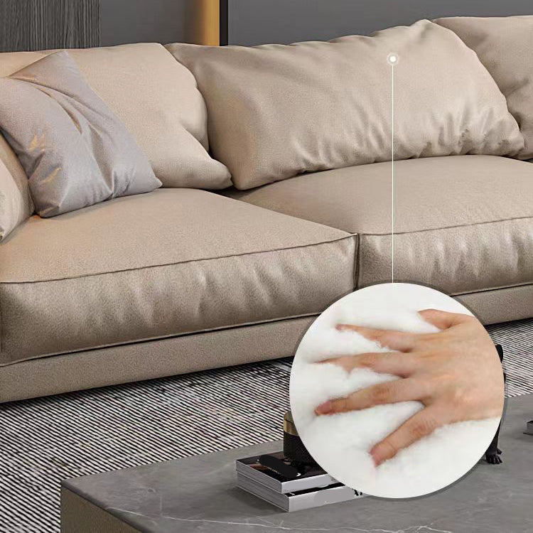 Modern Right Hand Facing Sofa & Chaise with Square Arm for Living Room