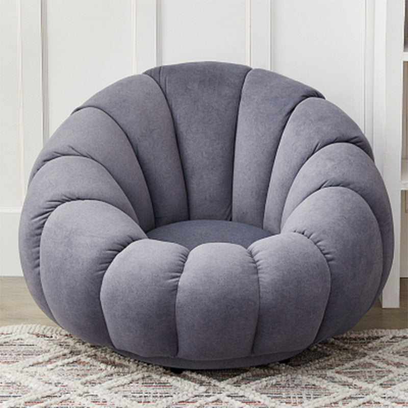 Modern Velvet / Wool Blend Accent Chair, 100 Wide Fixed Back Chair and Ottoman