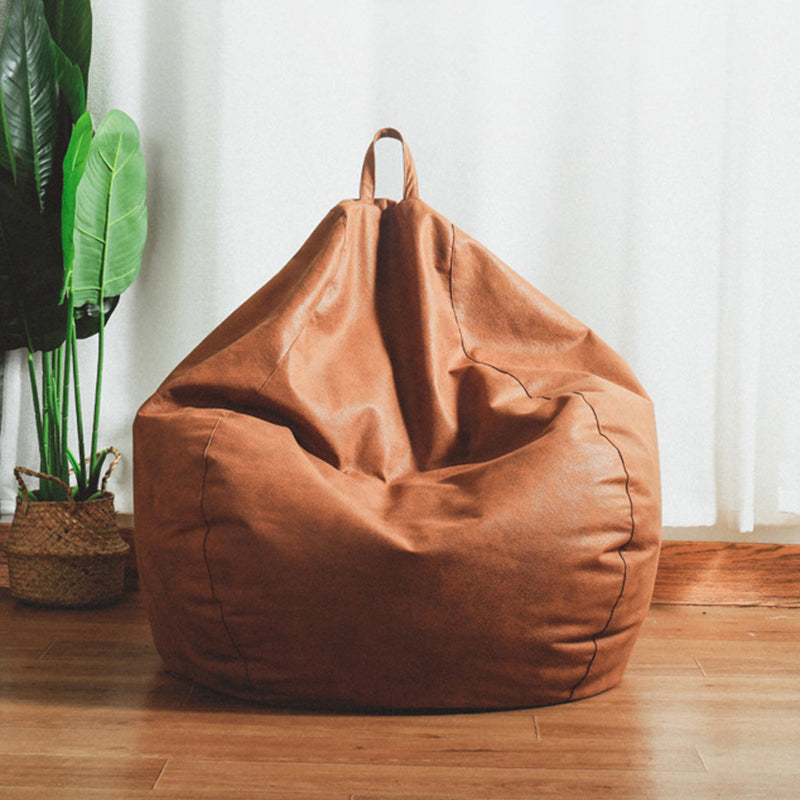 Casual Accent Chair Faux Leather Waterproof Lounge Sofa Chair in Beige/ Brwon/ Gray/ Red