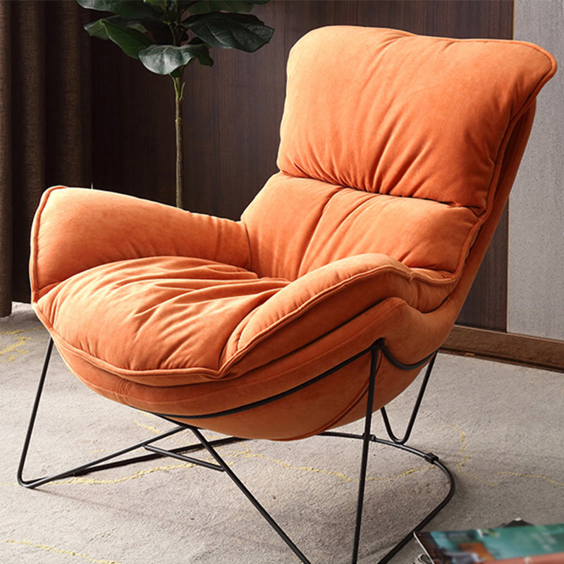 Solid Color Chair Armless Chair with Sewn Pillow Back for Living Room