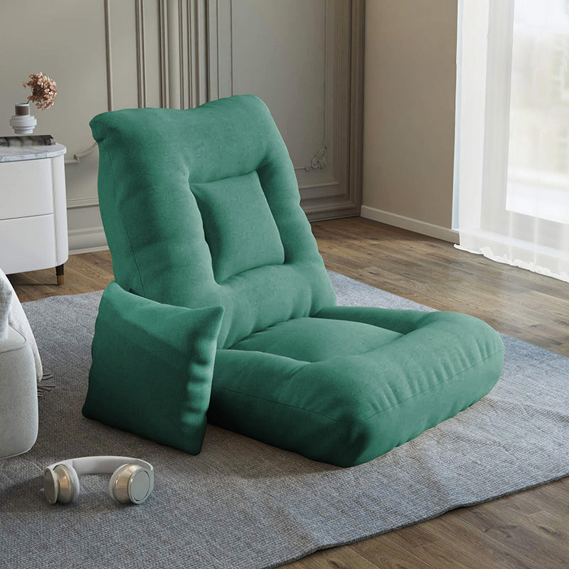 Convertible Armless Chair with Pillow Solid Color Chair for Living Room/Bedroom