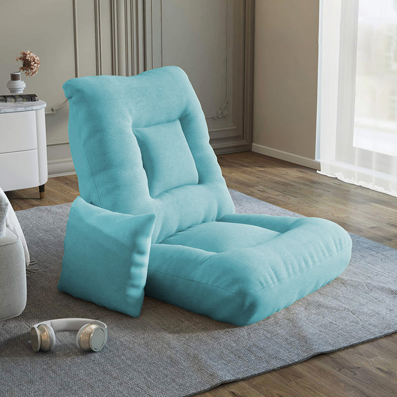 Convertible Armless Chair with Pillow Solid Color Chair for Living Room/Bedroom