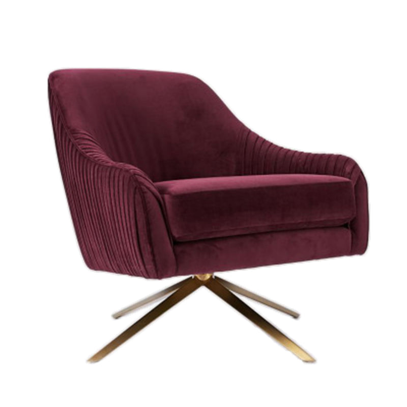 Velvet Arm Chair 29.52" L x 32.67" W x 33.46" H Swivel Accent Armchair