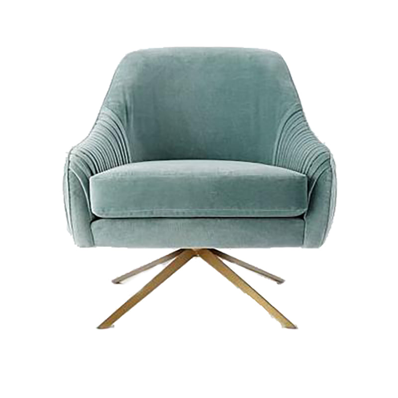 Velvet Arm Chair 29.52" L x 32.67" W x 33.46" H Swivel Accent Armchair