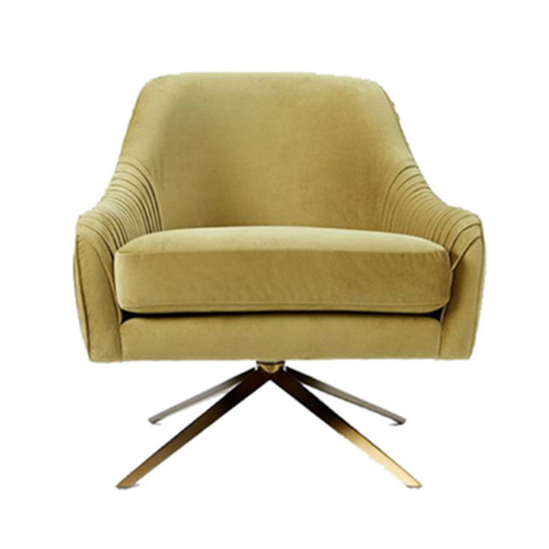 Velvet Arm Chair 29.52" L x 32.67" W x 33.46" H Swivel Accent Armchair