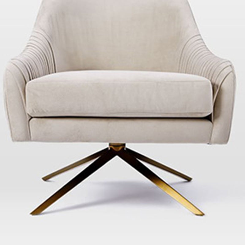 Velvet Arm Chair 29.52" L x 32.67" W x 33.46" H Swivel Accent Armchair