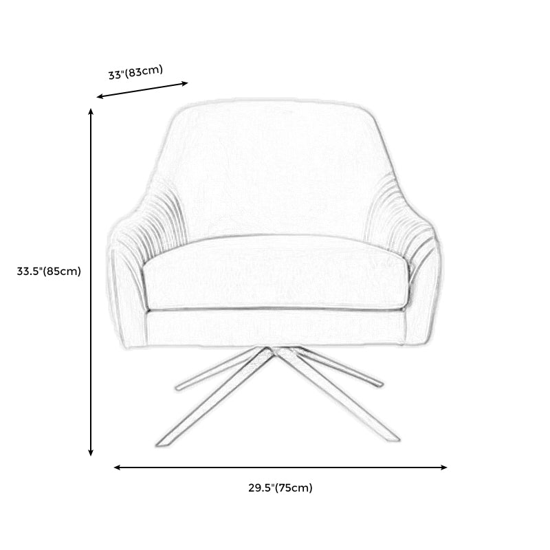 Velvet Arm Chair 29.52" L x 32.67" W x 33.46" H Swivel Accent Armchair