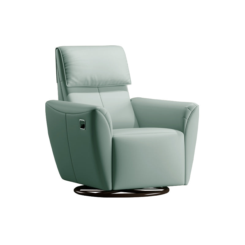 Genuine Leather Convertible Chair 33.46" L x 39.37" W x 40.15" H Swivel Chair