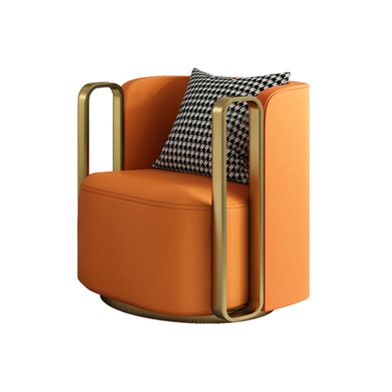 Barrel Chair 28.74" L x 31.49" W x 27.55" H Swivel Barrel Accent Chair for Living Room