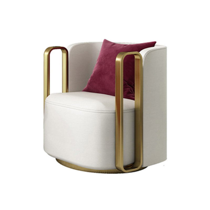 Barrel Chair 28.74" L x 31.49" W x 27.55" H Swivel Barrel Accent Chair for Living Room