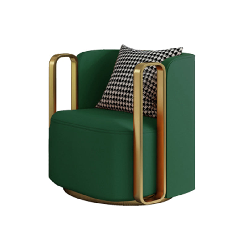 Barrel Chair 28.74" L x 31.49" W x 27.55" H Swivel Barrel Accent Chair for Living Room