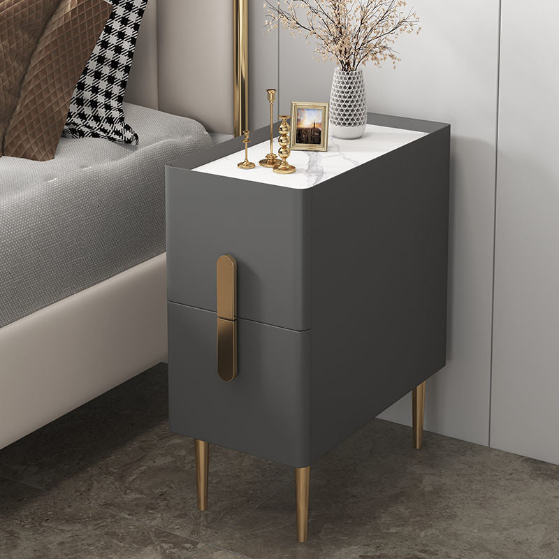 Modern Style Cocktail Table Rectangular Coffee Table with Metal Legs