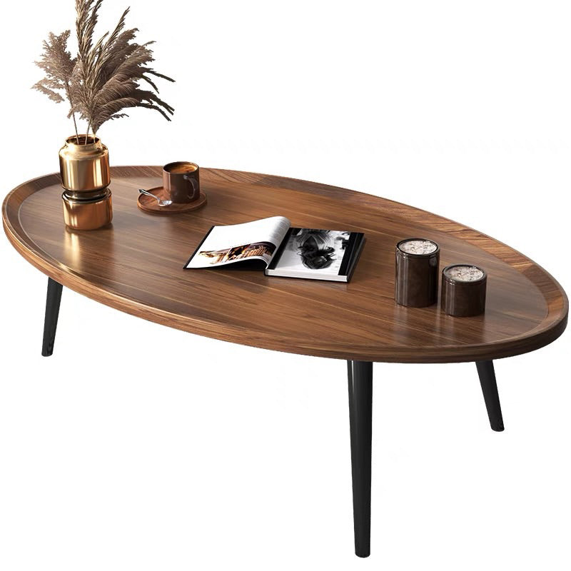Abstract Shape Base Design Wood-based Panel Table Iron Art Table Foot Coffee Table