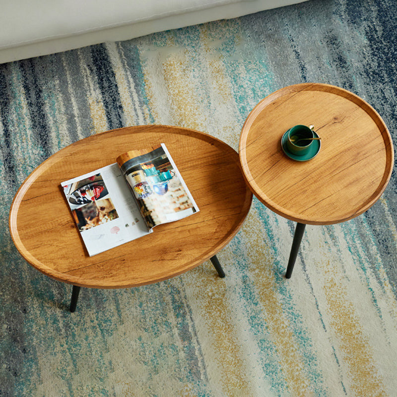 Abstract Shape Base Design Wood-based Panel Table Iron Art Table Foot Coffee Table