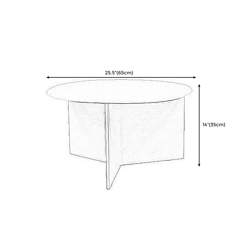 Solid Color Iron Round Top Side End Table Pedestal End Table