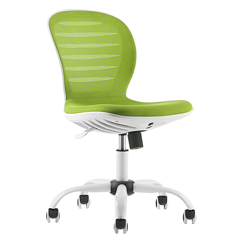 Mid Back Conference Chair Steel Frame Upholstered Chair with Caster Wheels