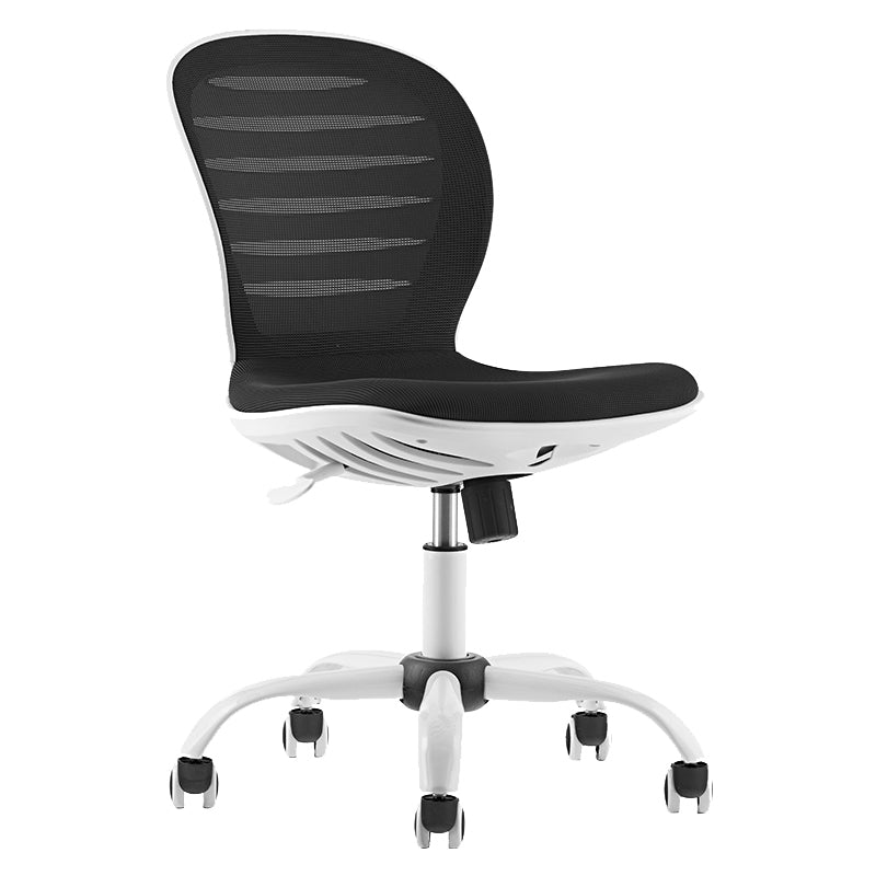 Mid Back Conference Chair Steel Frame Upholstered Chair with Caster Wheels