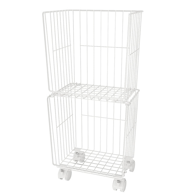 Modern Style Bookshelf Closed Back Metal Bookcase with Caster Wheels for Home Use