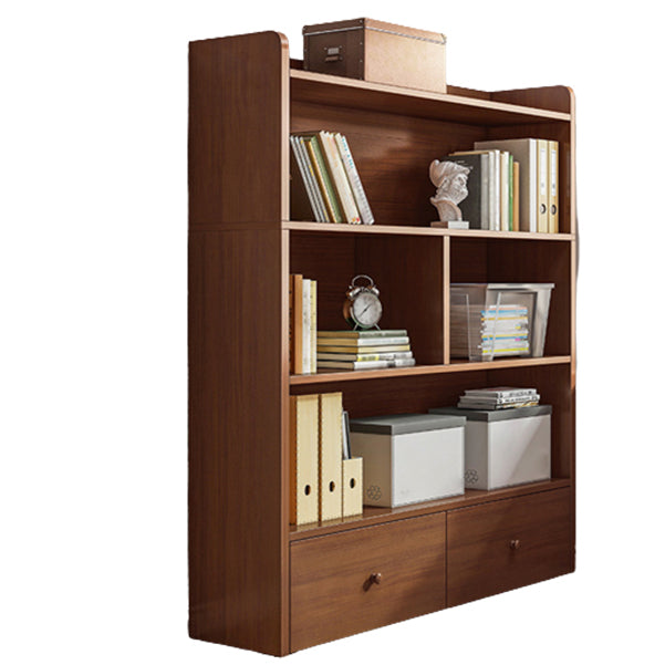 Wooden Closed Back Bookcase Modern Standard Bookshelf for Home