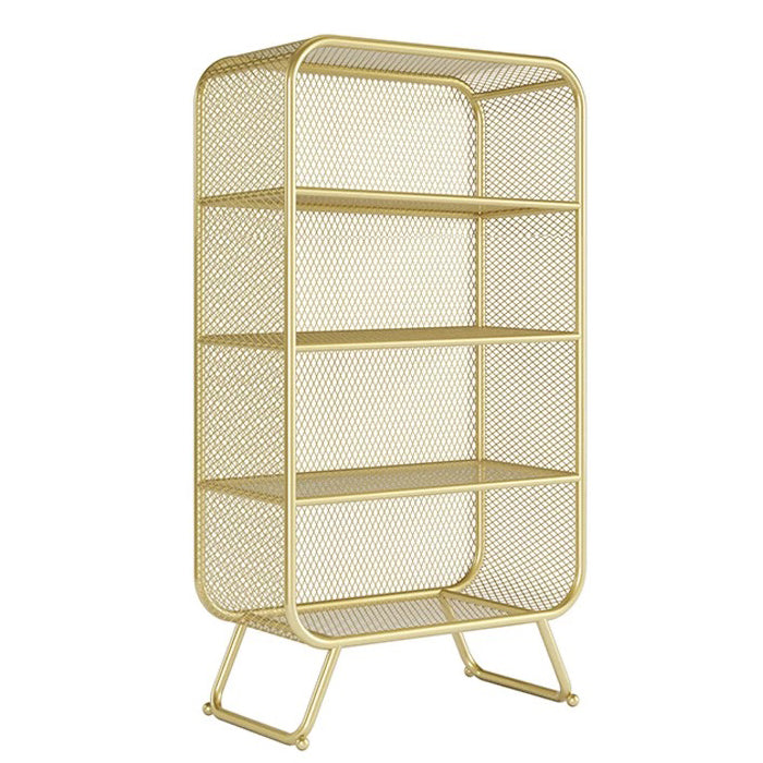 Modern Standard Bookcase Metal Bookshelf with Rectangle Shelves