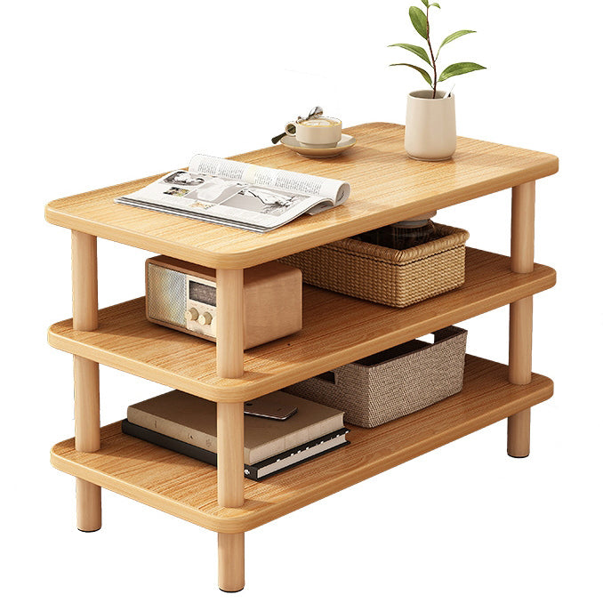 Modern Style Bookshelf Wooden Open Back Etagere Bookcase for Home