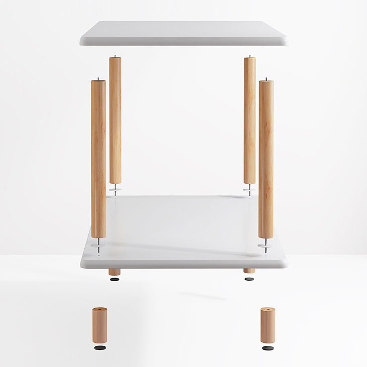 Modern Style Bookshelf Wooden Open Back Etagere Bookcase for Home