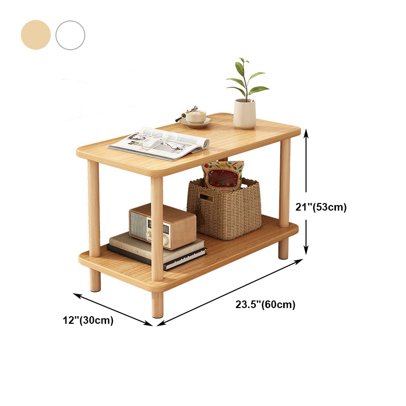 Modern Style Bookshelf Wooden Open Back Etagere Bookcase for Home