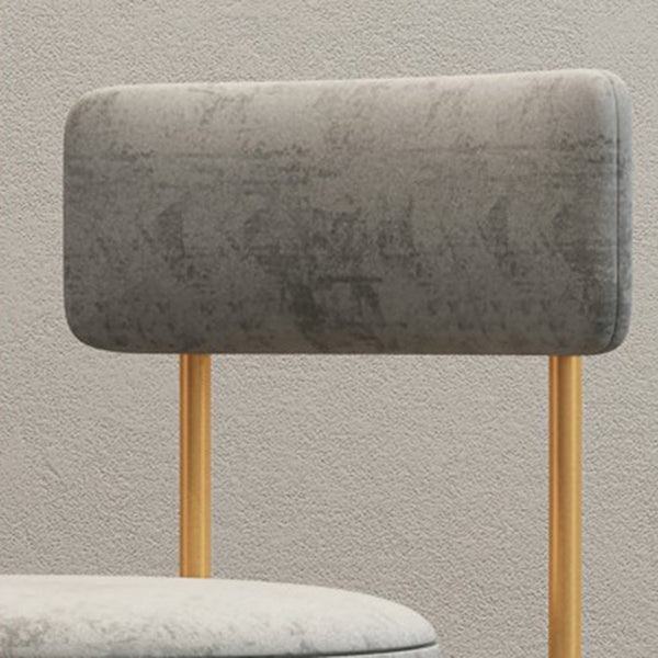 Nordic Style Bar-stool Round Counter Bar Stool with Metal Legs