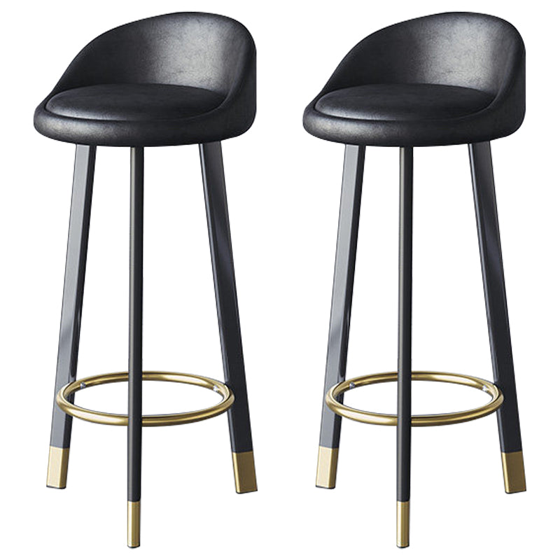 Scandinavian Home Footrest Stool Matte Finish Upholstered Bar Stools