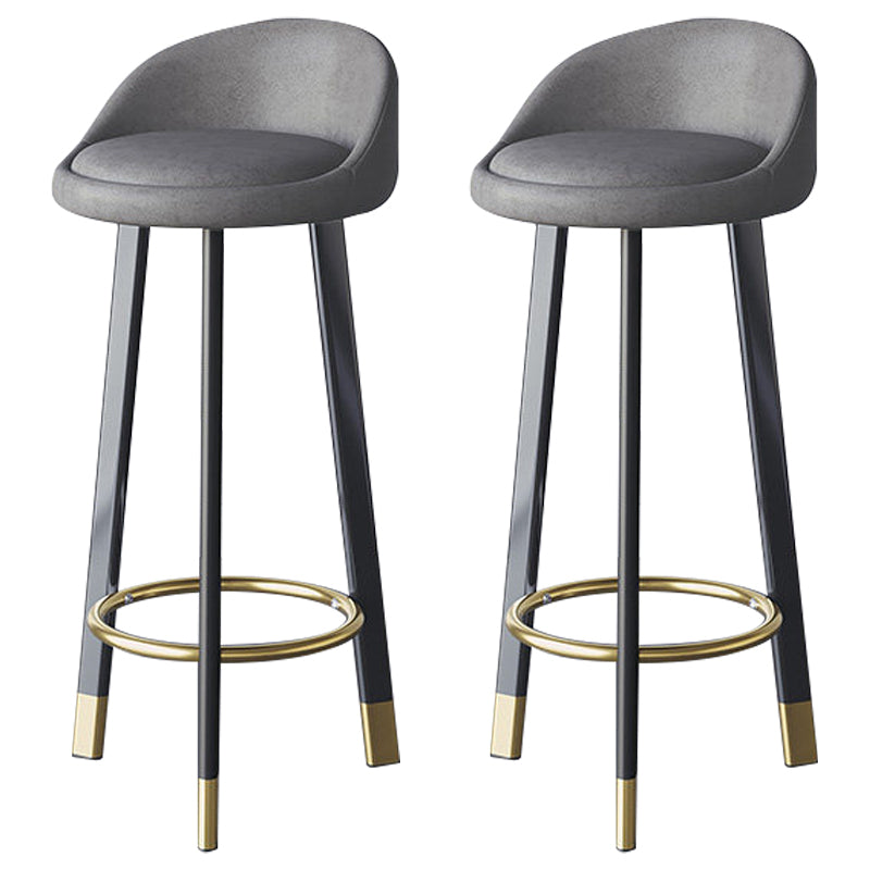 Scandinavian Home Footrest Stool Matte Finish Upholstered Bar Stools