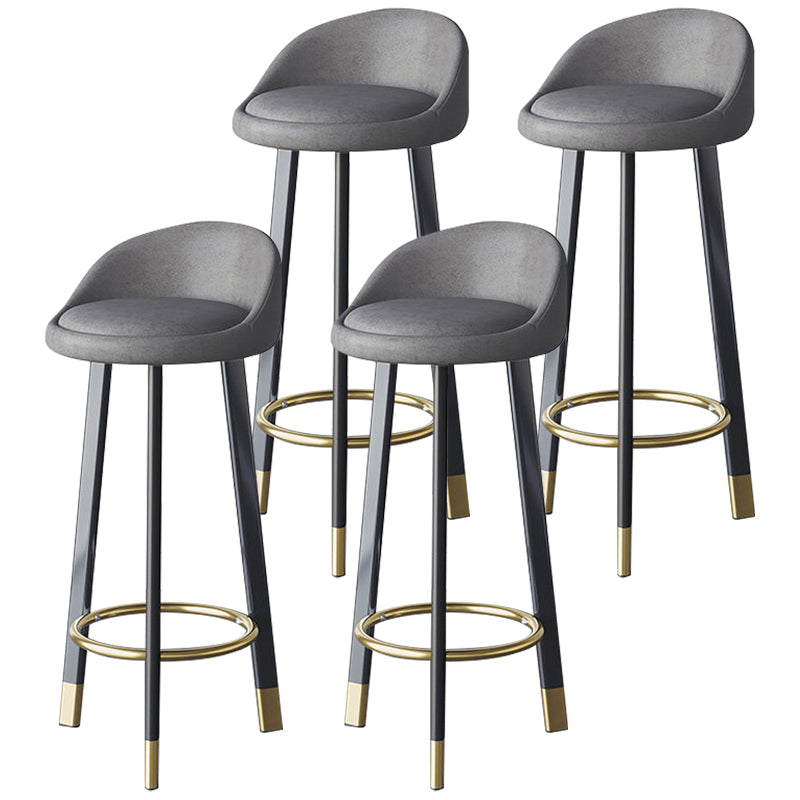 Scandinavian Home Footrest Stool Matte Finish Upholstered Bar Stools