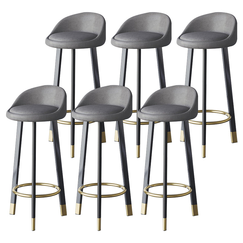 Scandinavian Home Footrest Stool Matte Finish Upholstered Bar Stools