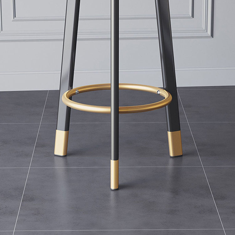 Scandinavian Home Footrest Stool Matte Finish Upholstered Bar Stools